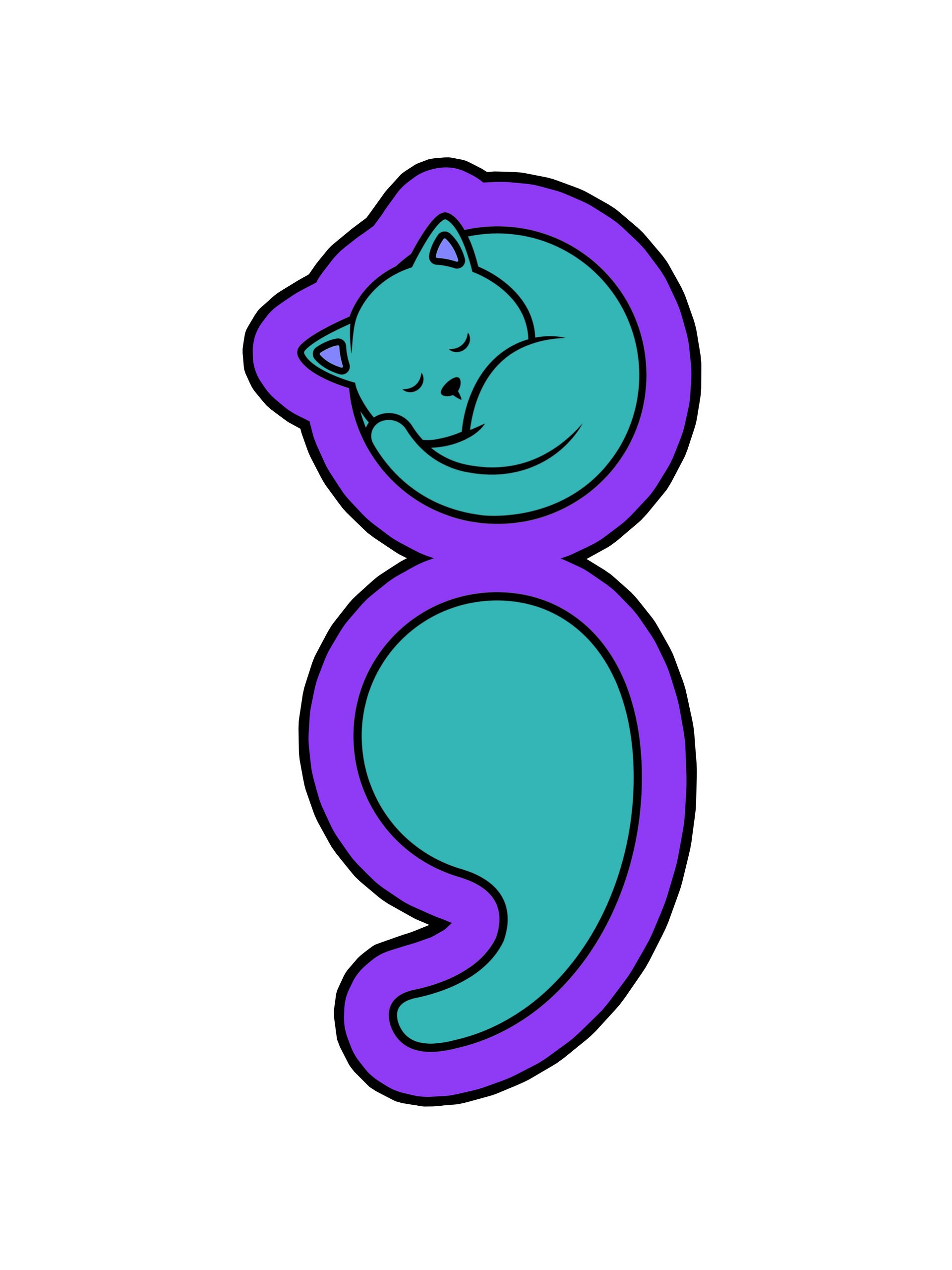 Semicolon Cat magnet product image (1)