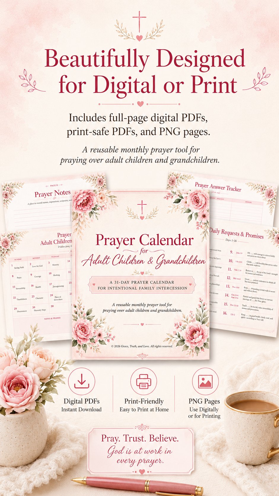 31-Day Prayer Calendar — Pink Blossom Edition 🌸 product image (2)