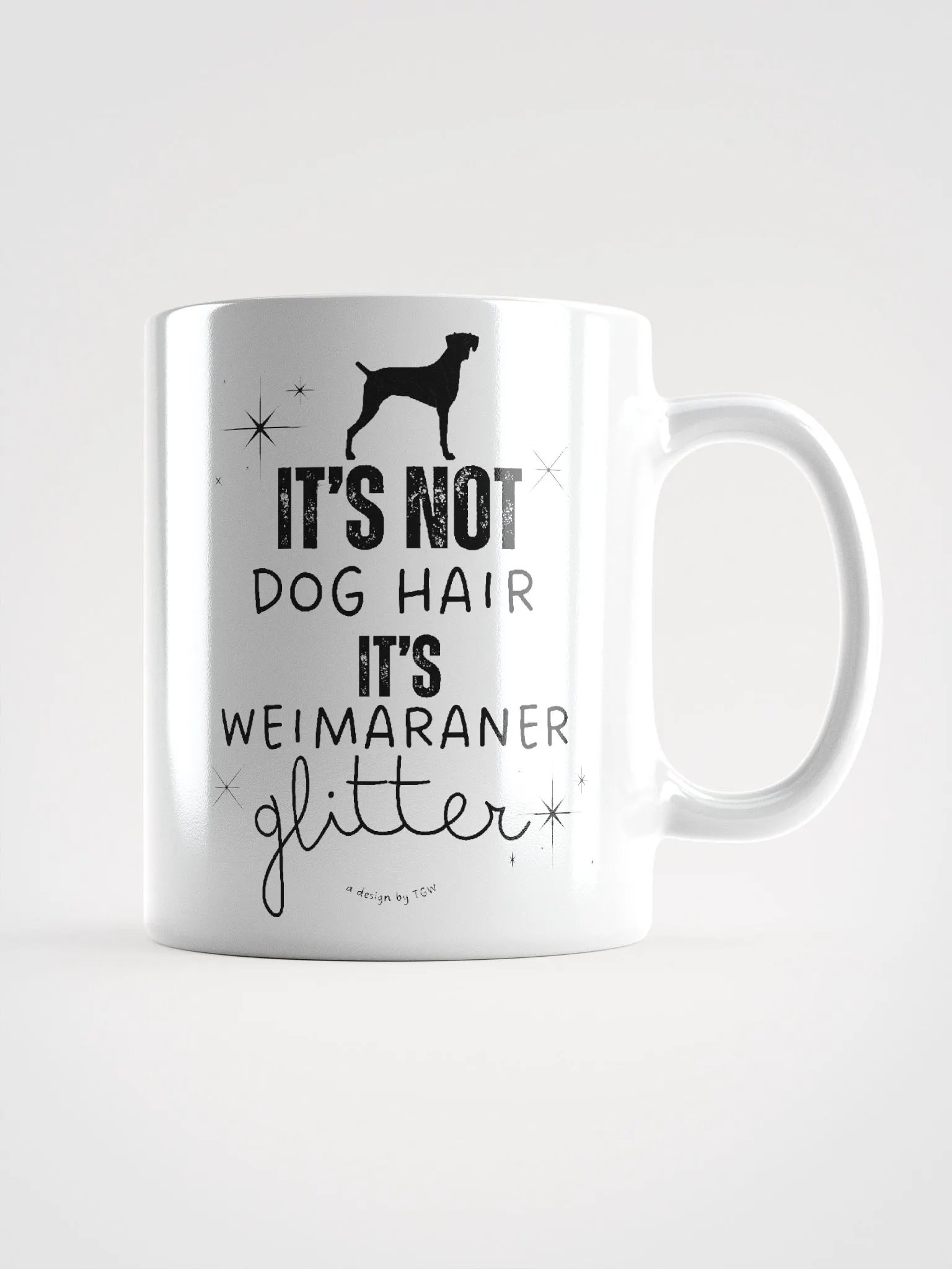Weim Glitter - White Glossy Mug product image (1)