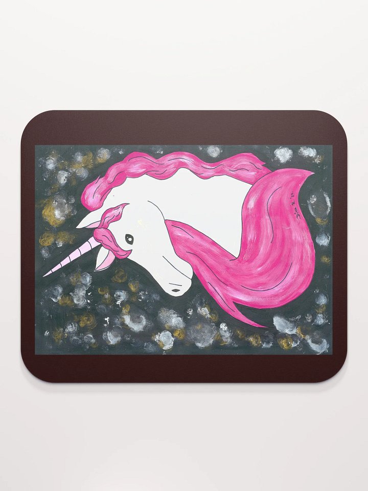 Unicorn - (art by Dina R.) - acrylic painting picture - Classic Mouse Pad product image (2)
