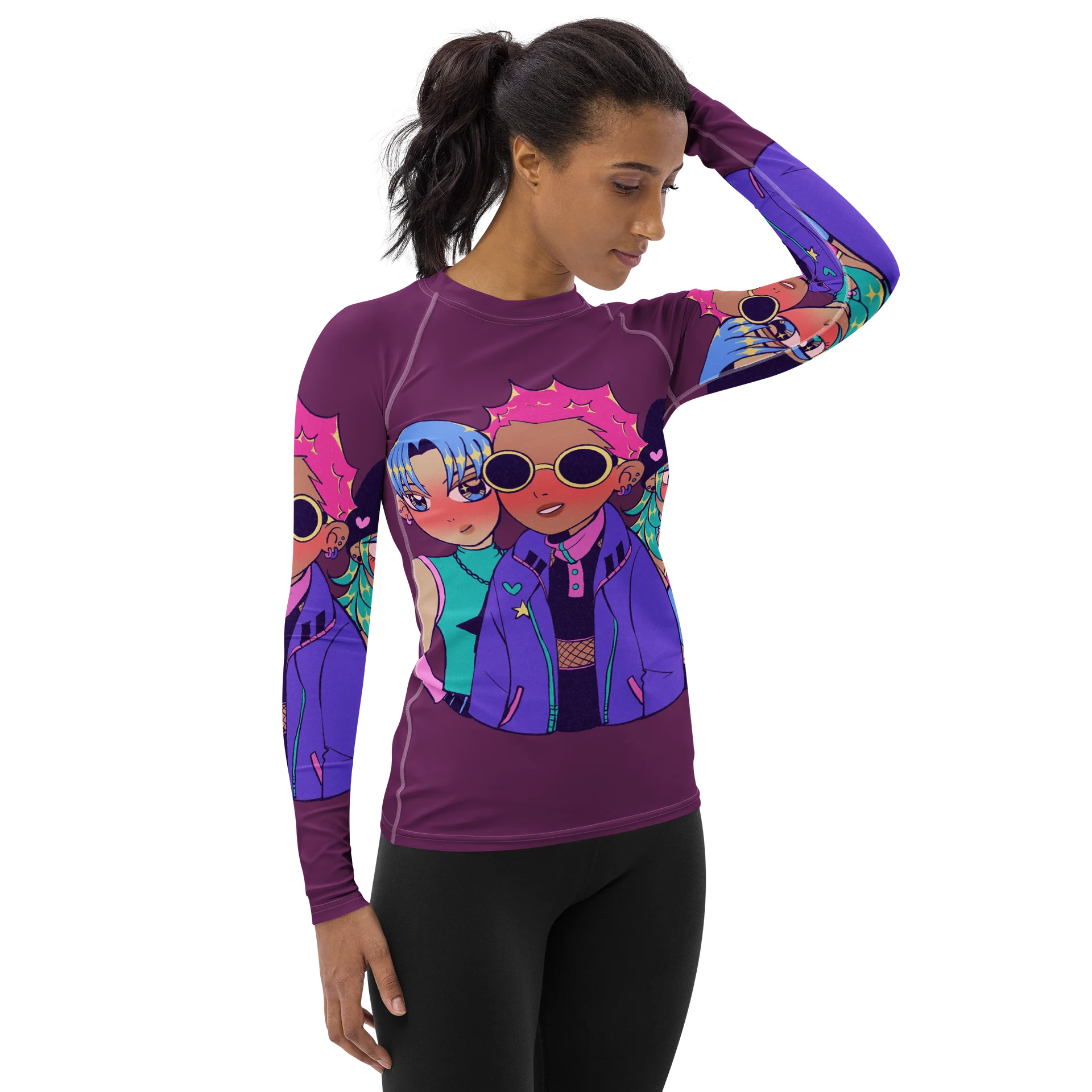 GreenLightStop Neon Crew Rash Guard product image (3)