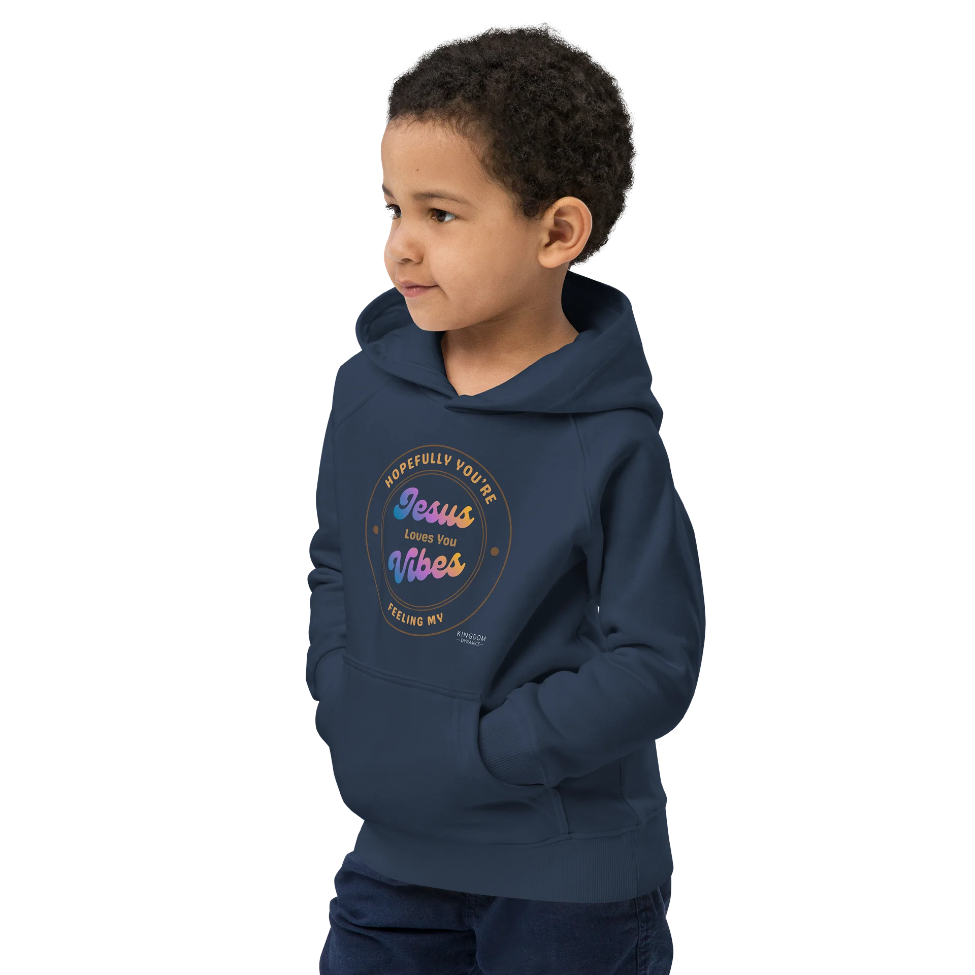 Jesus Vibes Eco Hoodie - French Navy product image (3)