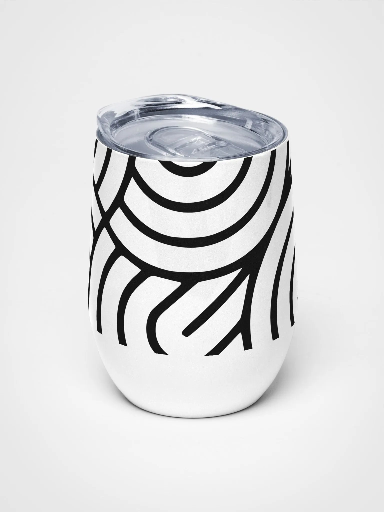 Monochrome Maze Wine 12oz Tumbler product image (5)