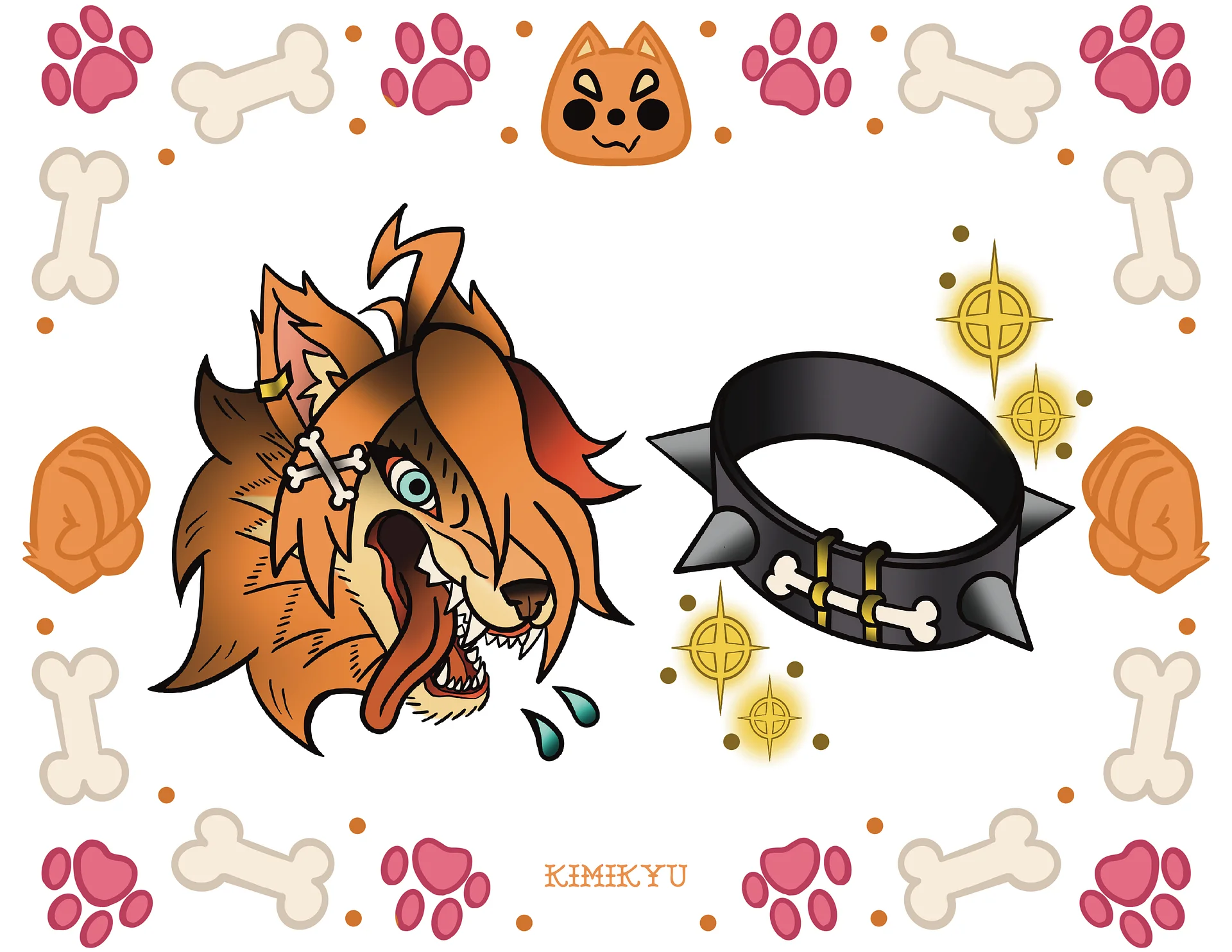 BuffPup Tattoo Flash Print product image (1)