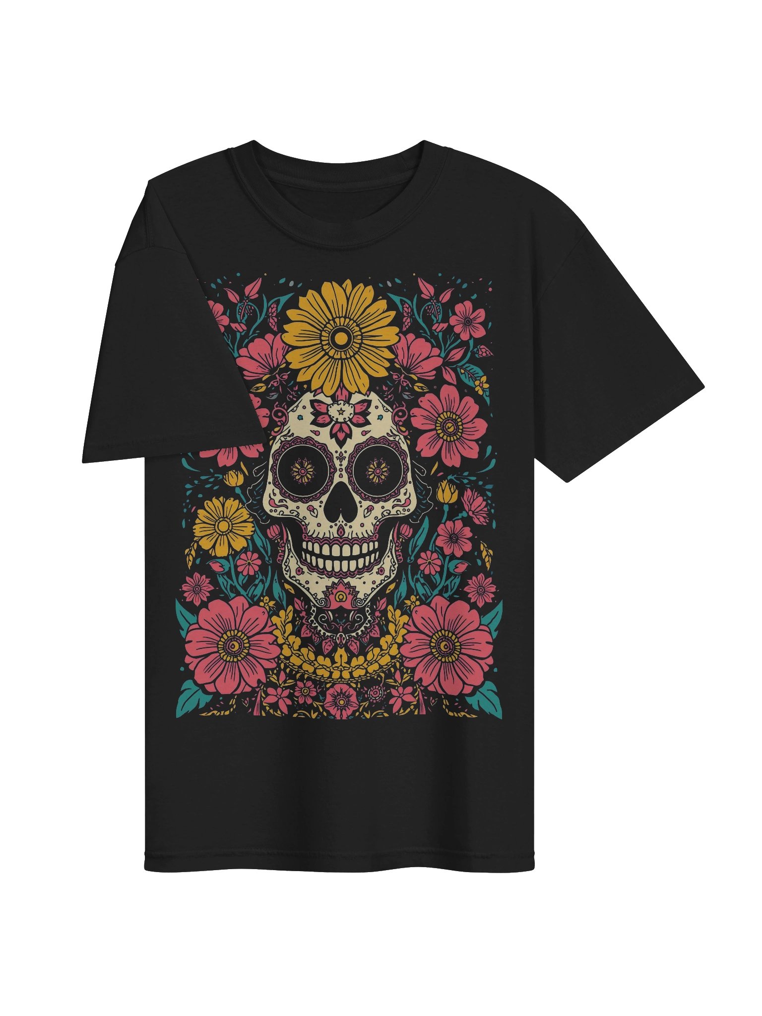 Ornate Sugar Skull Heavyweight Tee product image (6)