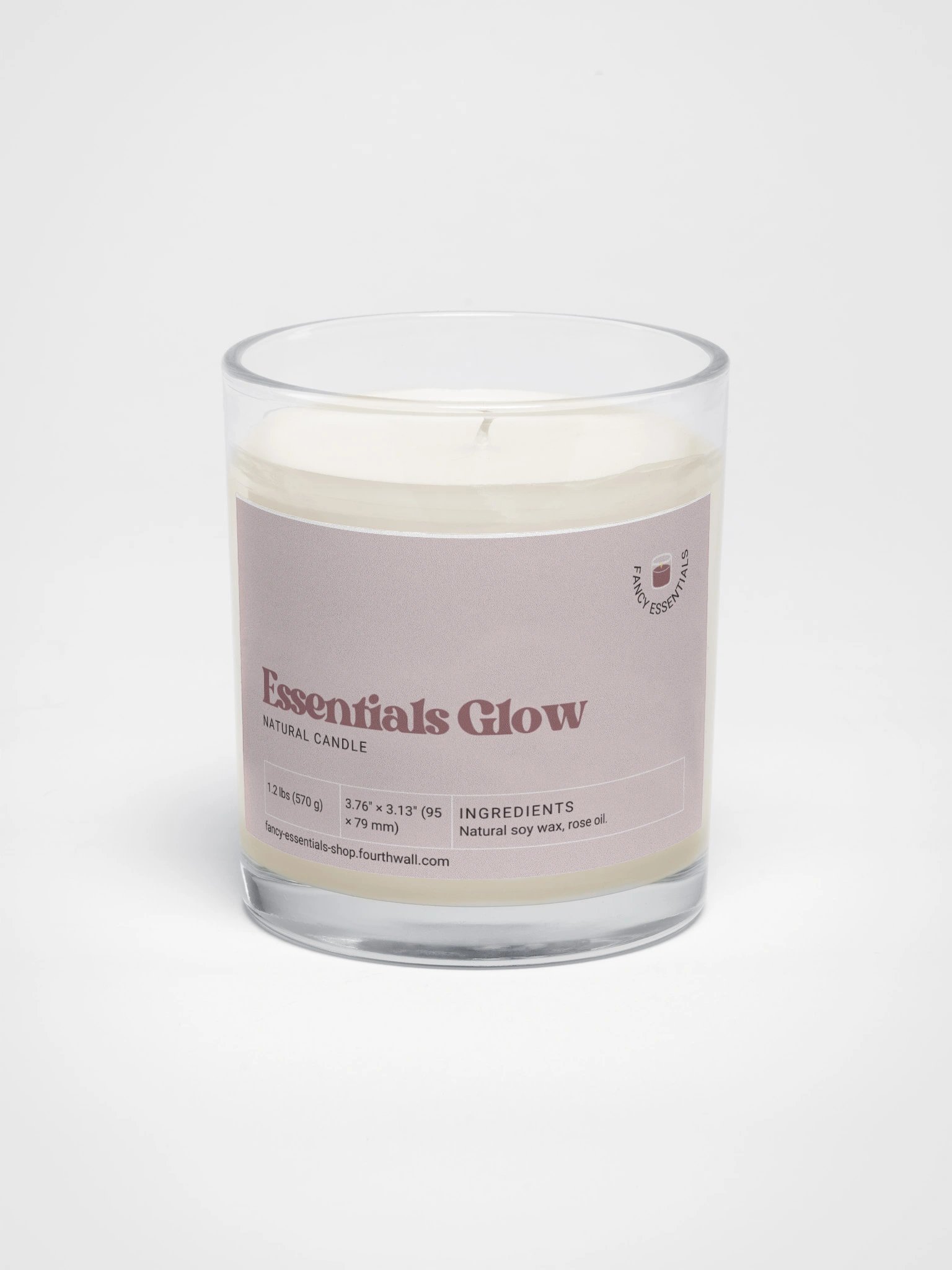 Rose Glow Soy Wax Candle product image (1)