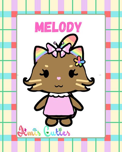 Welcome Melody, the new cute Amis Cuties ^.^ <3 #cute #neko #melody #amiscuties #rainbow