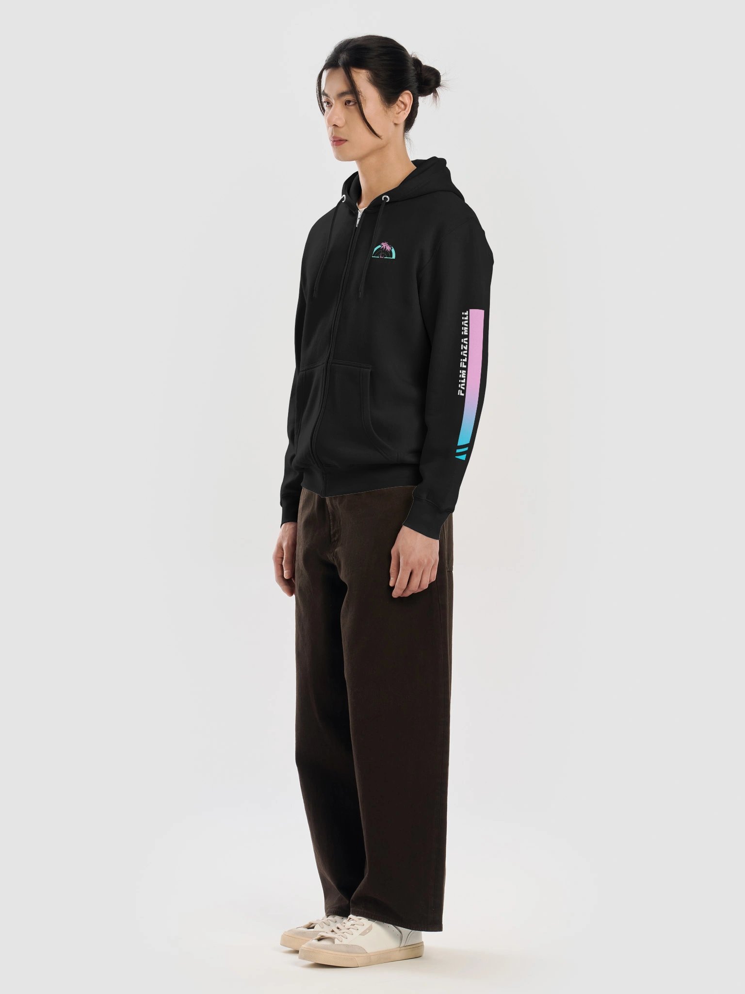 Premium Palm Plaza Mall Vaporwave Hoodie - Zip Up product image (7)