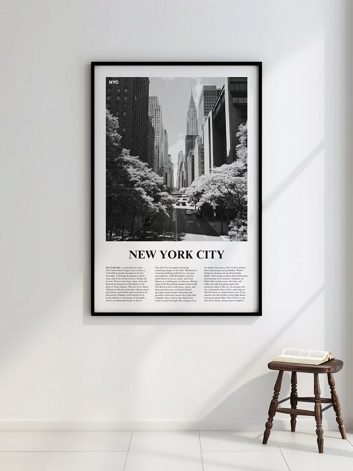 New York City 01 Newspaper Poster | Framed product image (2)