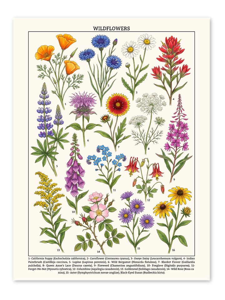 Wildflowers Botanical Poster product image (1)