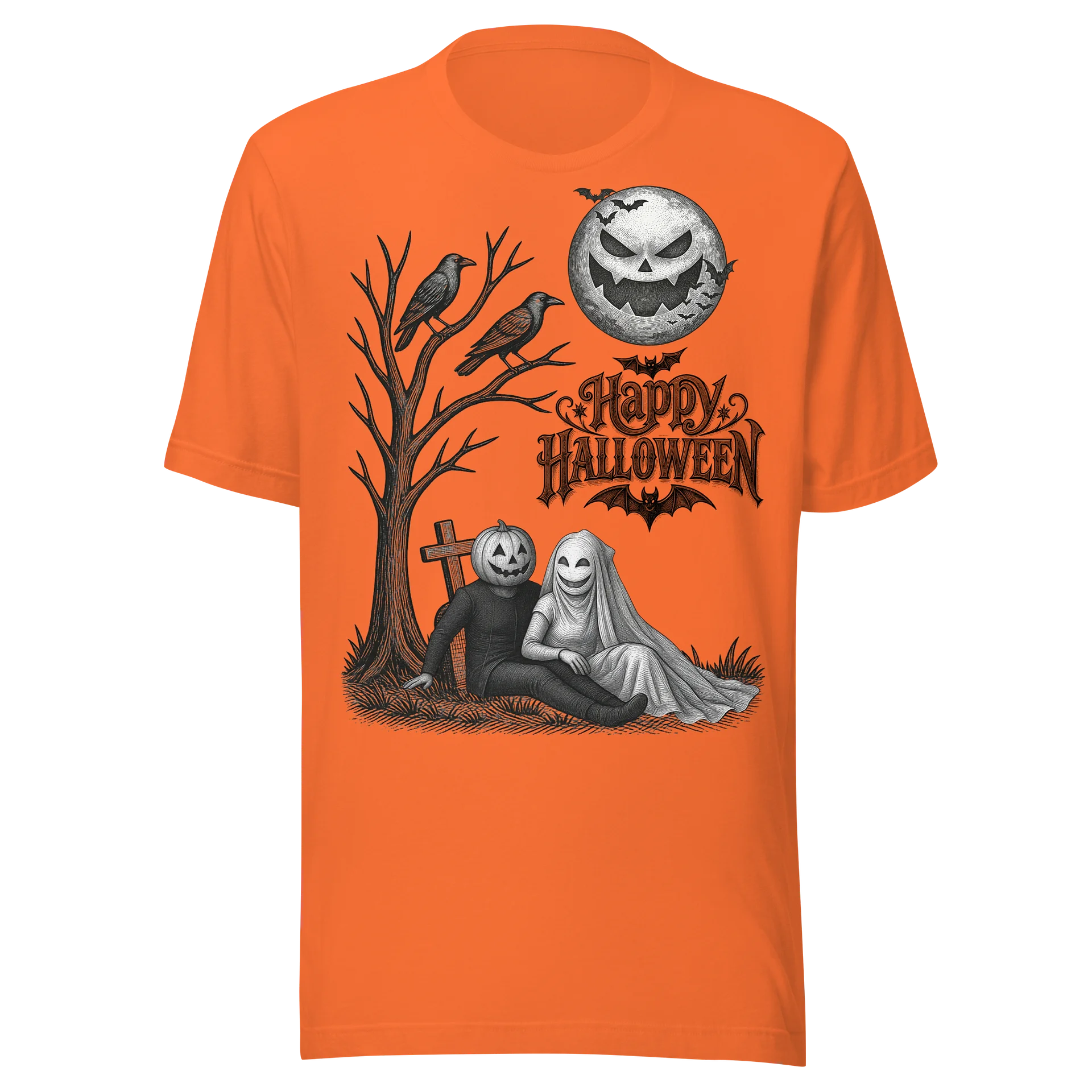 Spooky Moon Halloween Tee product image (1)