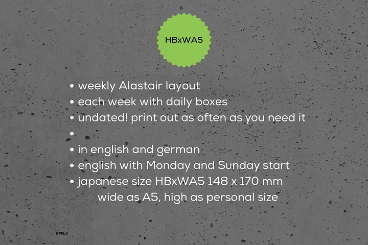weekly - with Alastair tasks - undated - HBxWA5 product image (2)