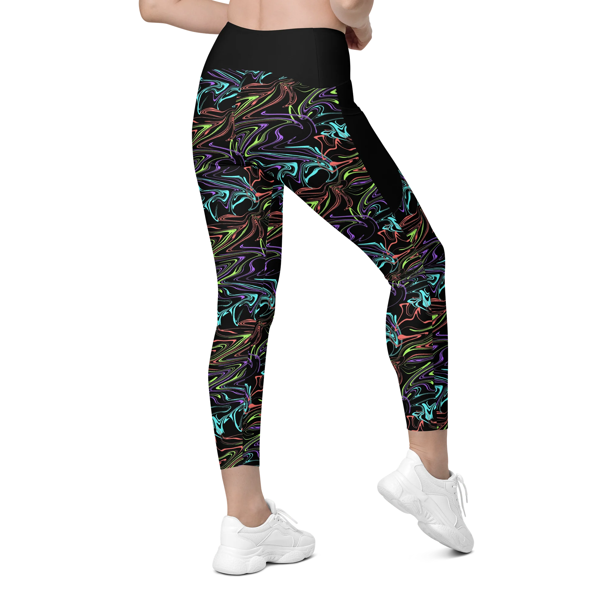 Colorful Crossover Pocket Leggings product image (8)