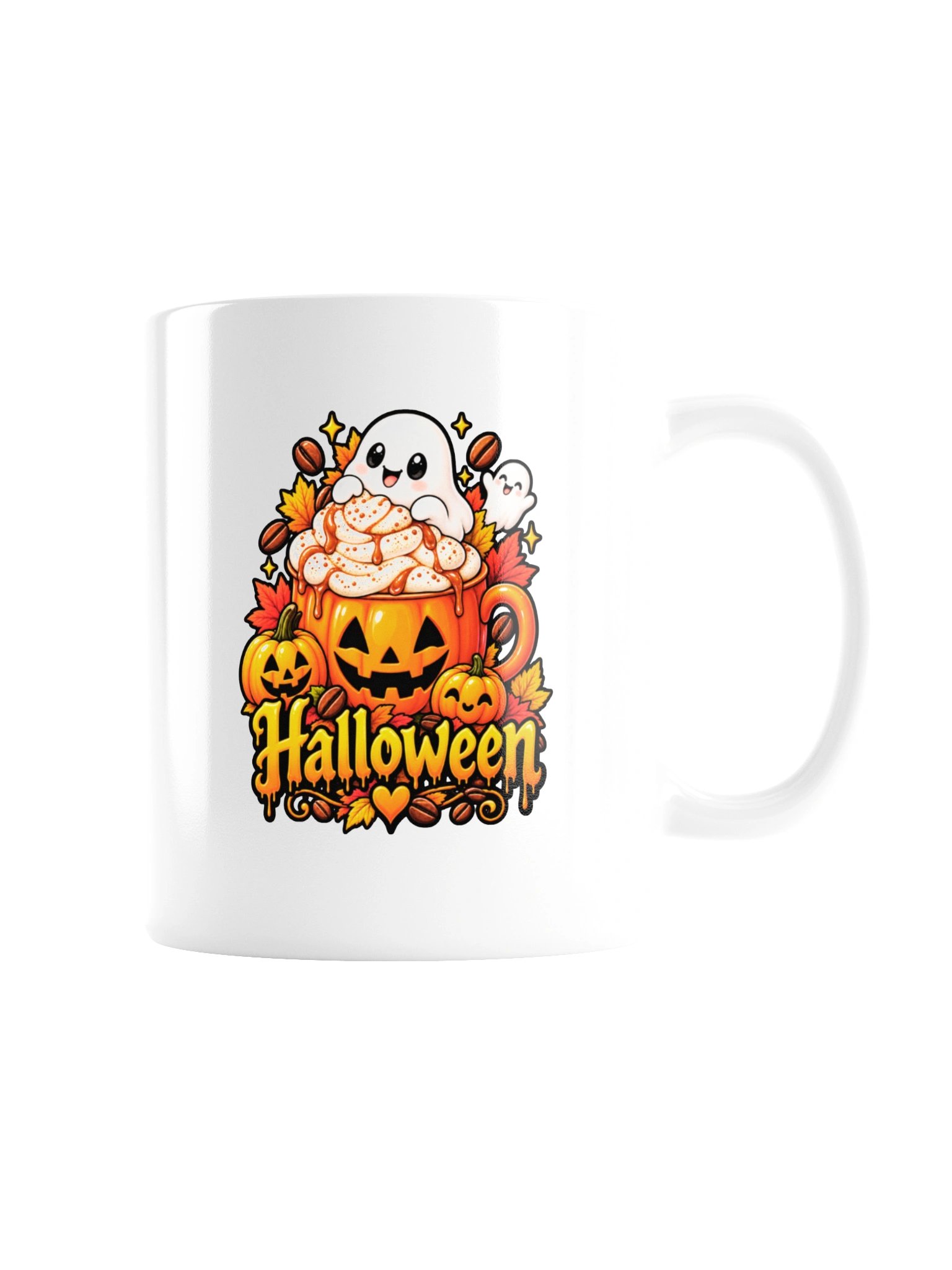 Cute Ghost Halloween Coffee Mug – Pumpkin Spice & Coffee product image (7)