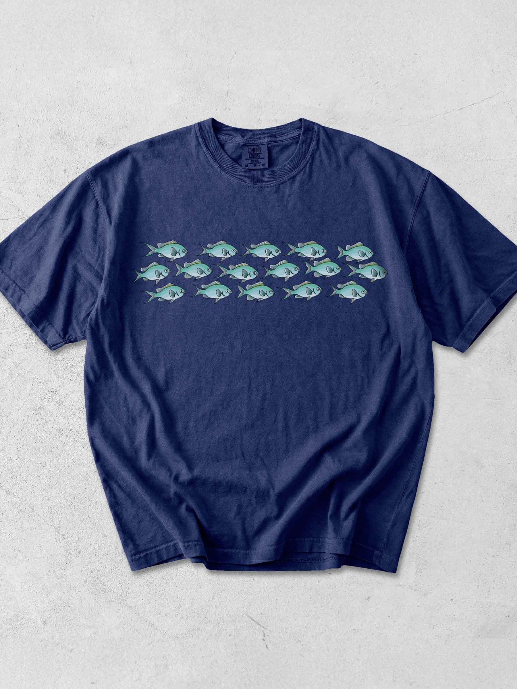 A School of Green Chromis T-Shirt for Reef Aquarium Lovers product image (1)