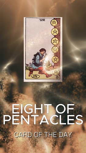 Today’s card is the Eight of Pentacles, symbolizing hard work, focus, and personal growth. 🌟 This card reminds us that succes...