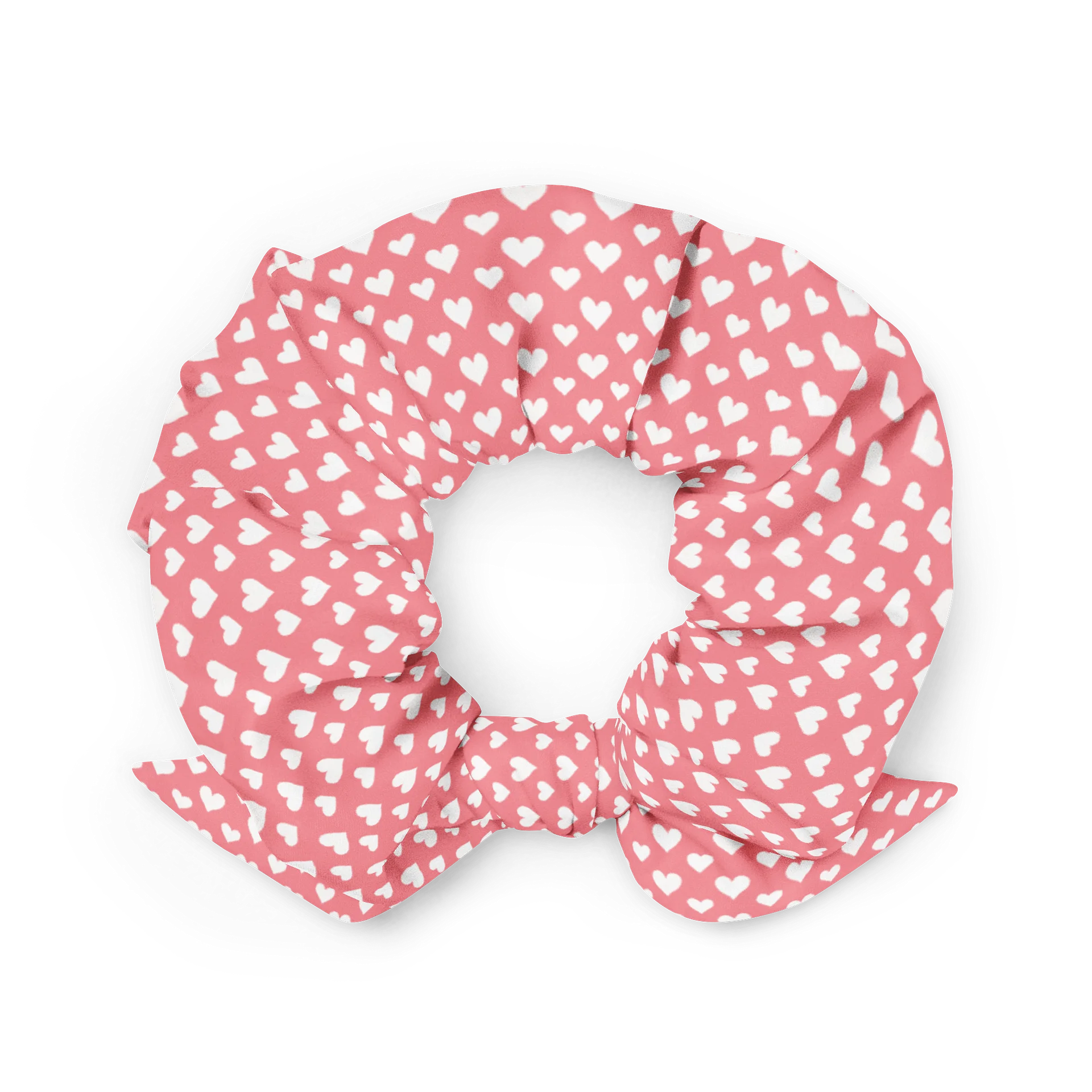 Pink Heart All-Over Print Scrunchie product image (2)