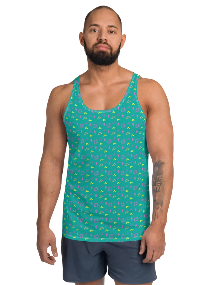 Oh Worm? teal pattern tank top product image (1)