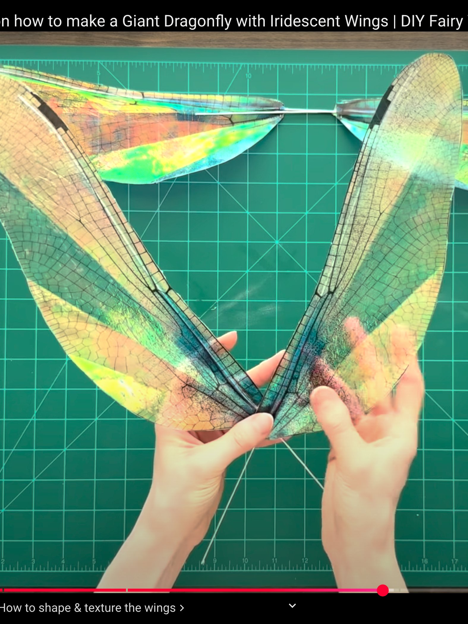 DIY Giant Dragonfly with Iridescent Wings: Templates from Video Tutorial + Materials Checklist product image (9)