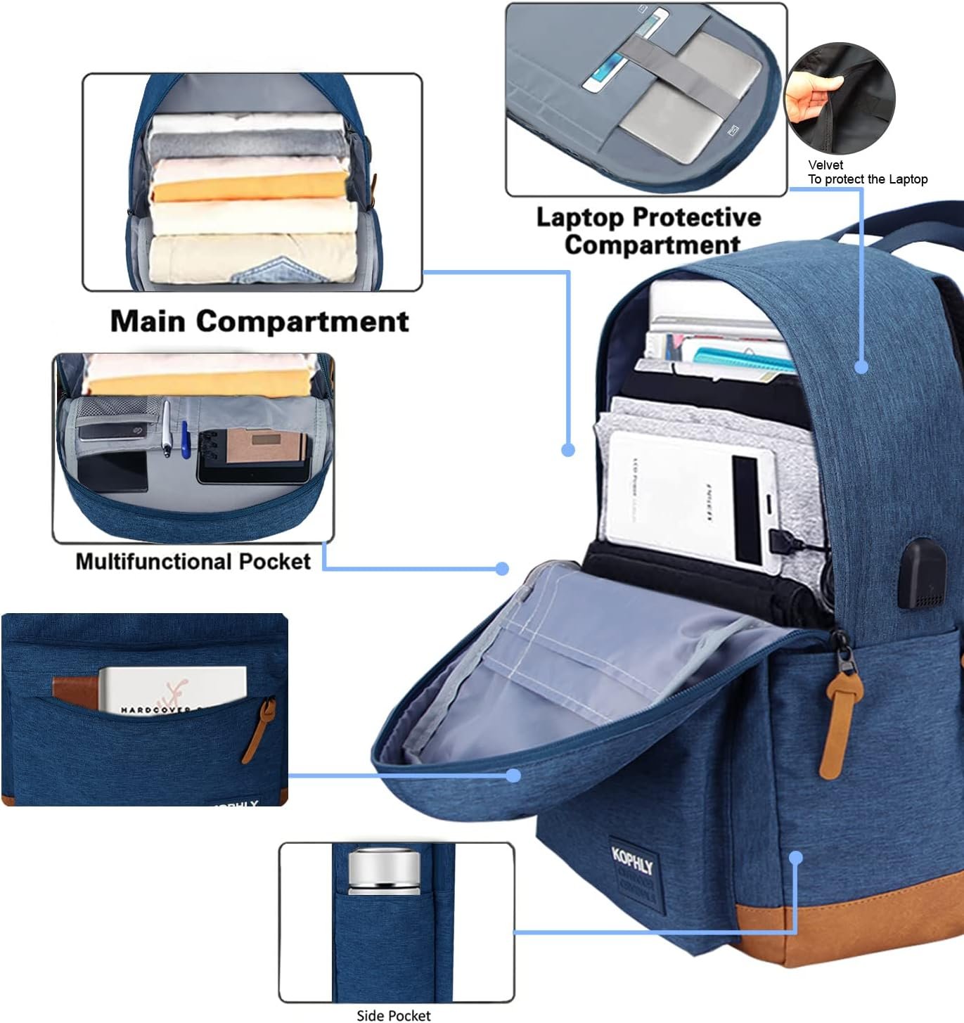 MEEBOY Lightweight Casual Laptop Backpack Unisex Bookbag School Backpack product image (2)
