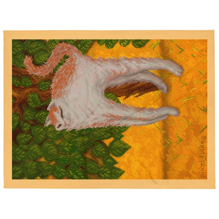 Large Soft, fuzzy blanket - My take on Pierre Bonnard's Le Chat Blanc (1894) product image (1)