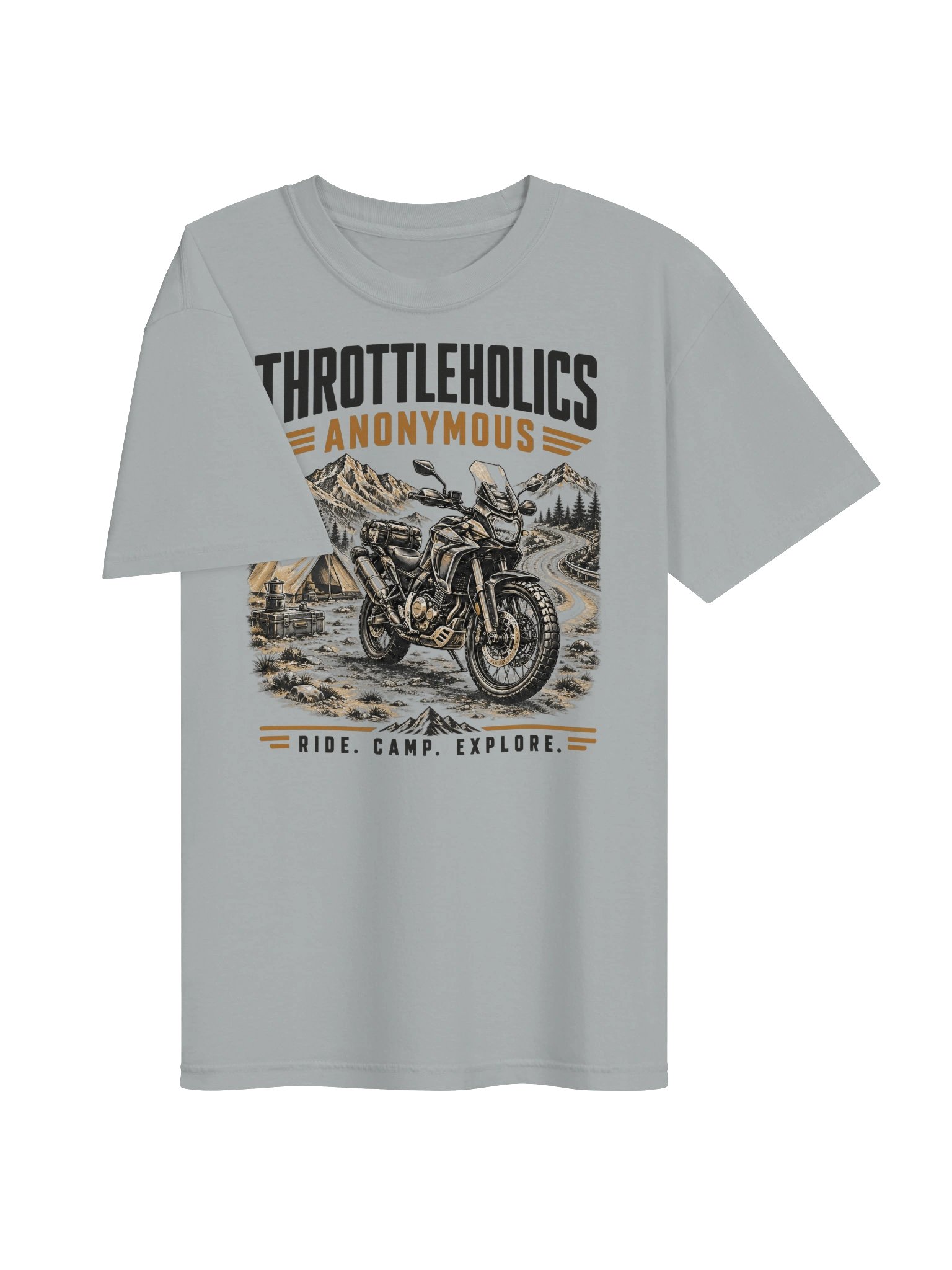 Ride. Camp. Explore. | ADV & Motorcycle Camping Tee product image (3)