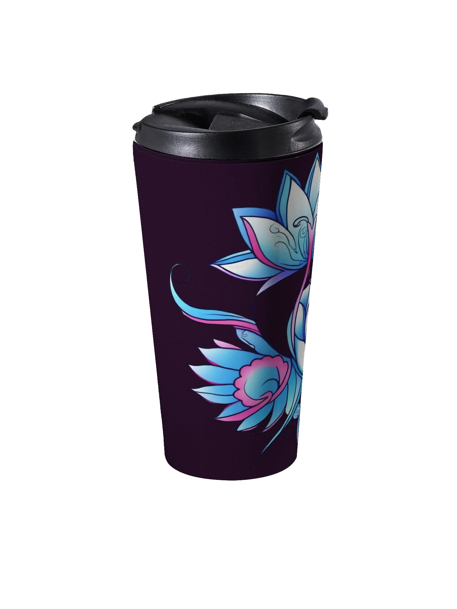 Blue Lotus Bloom - Stainless Steel Travel Mug product image (3)