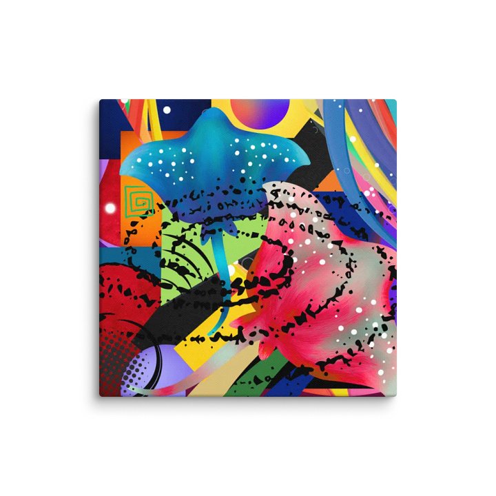 Vibrant Manta Ray Canvas product image (5)