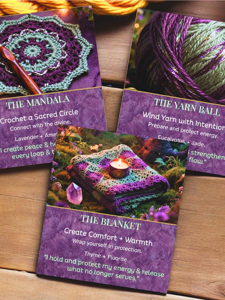 Crochet Oracle Deck Printable | Fiber Artist Oracle Cards Digital Download product image (1)