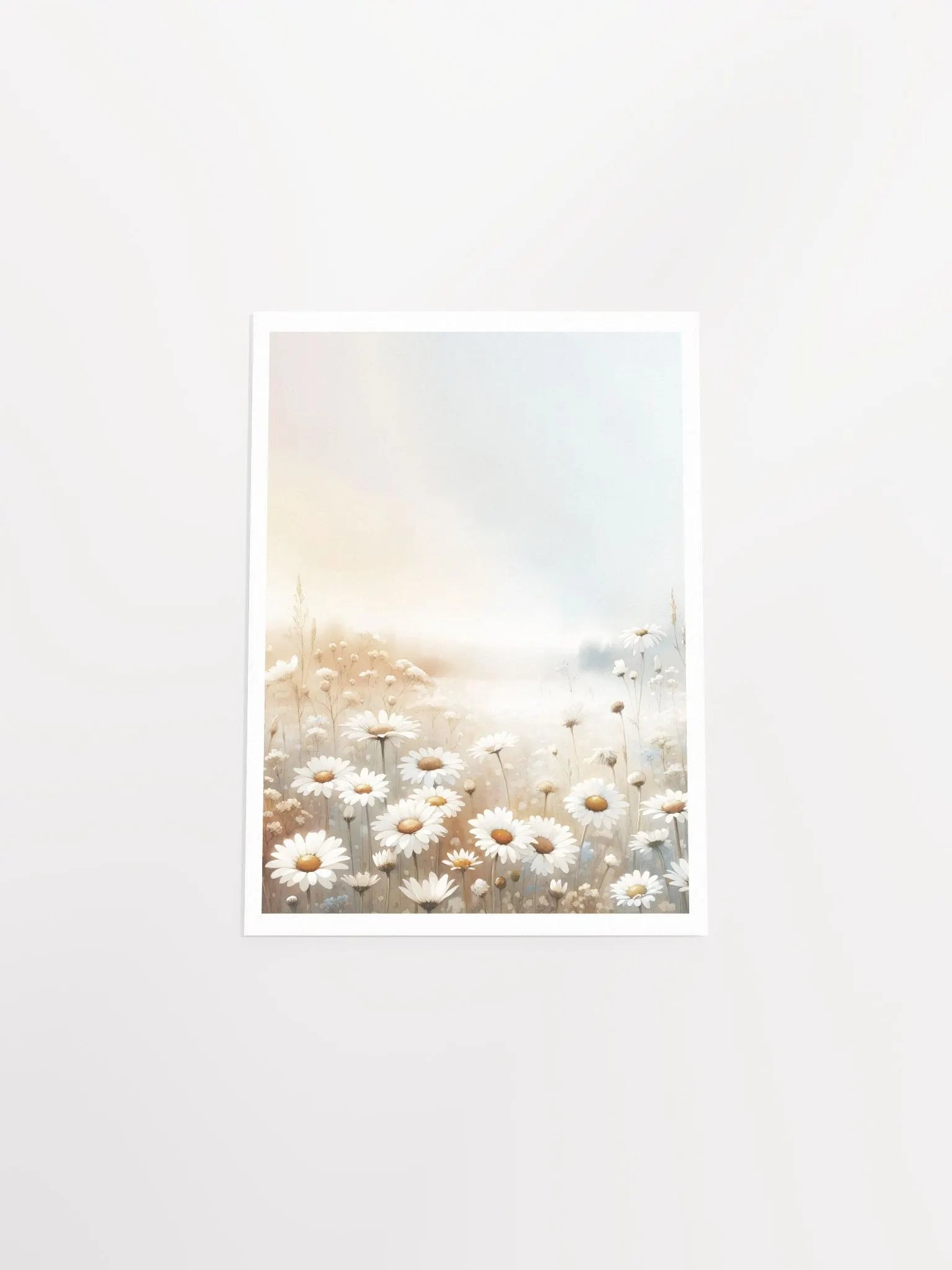 Watercolor Daisy Meadow Print product image (5)
