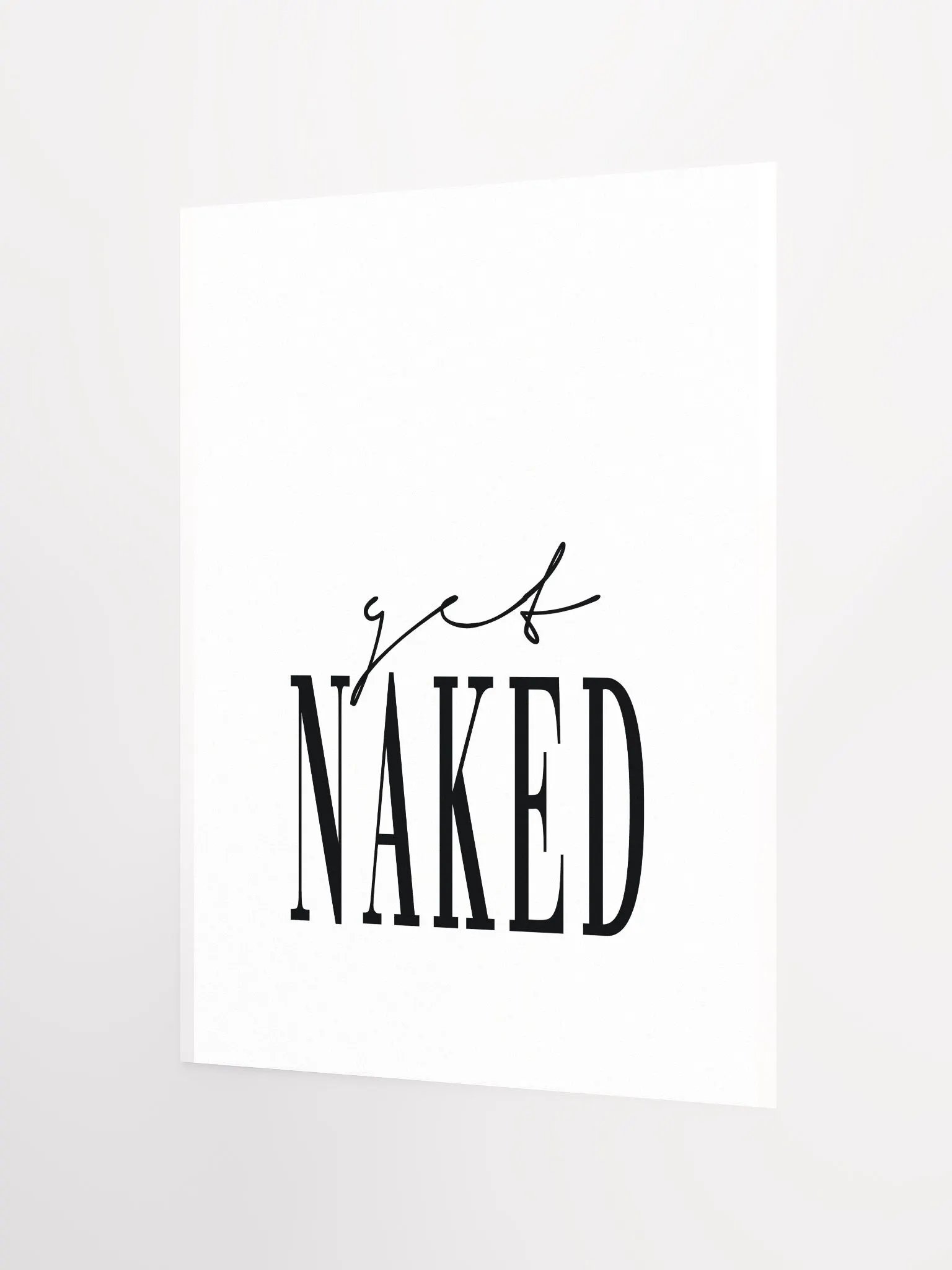 Get Naked typography design product image (6)