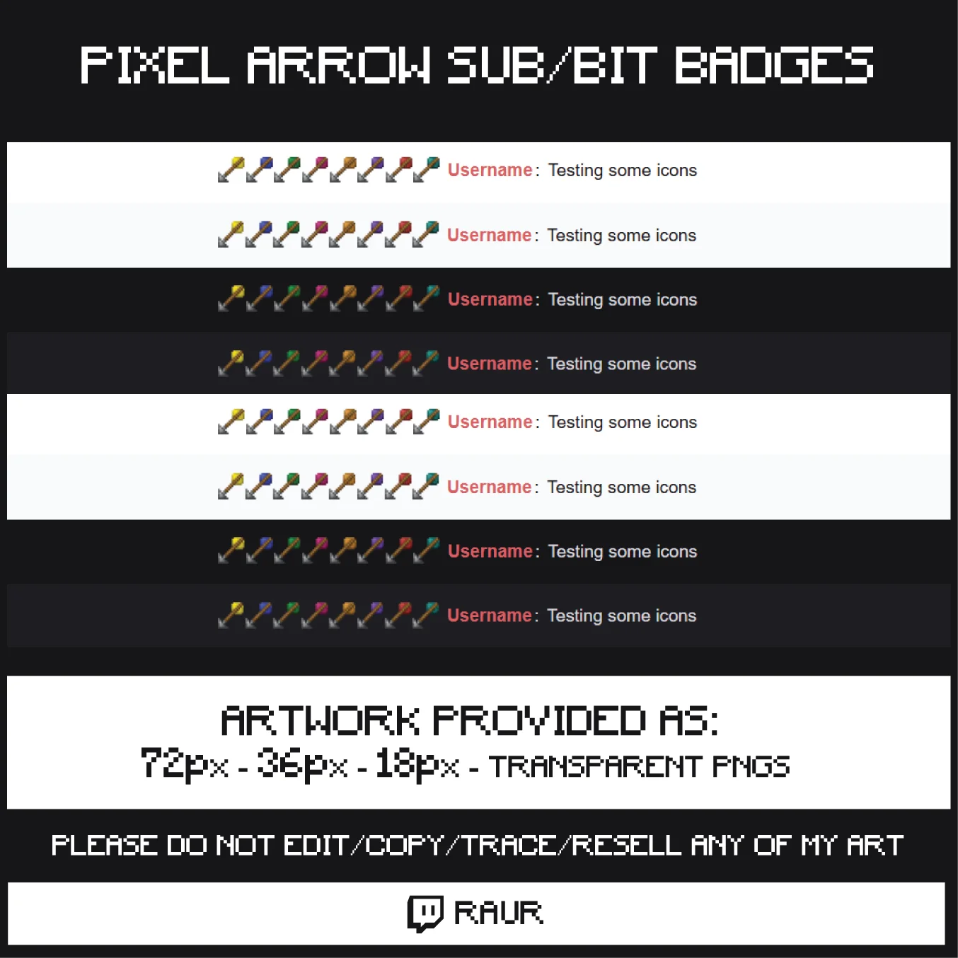 Twitch Pixel Arrows - Sub/Bit Badges product image (2)