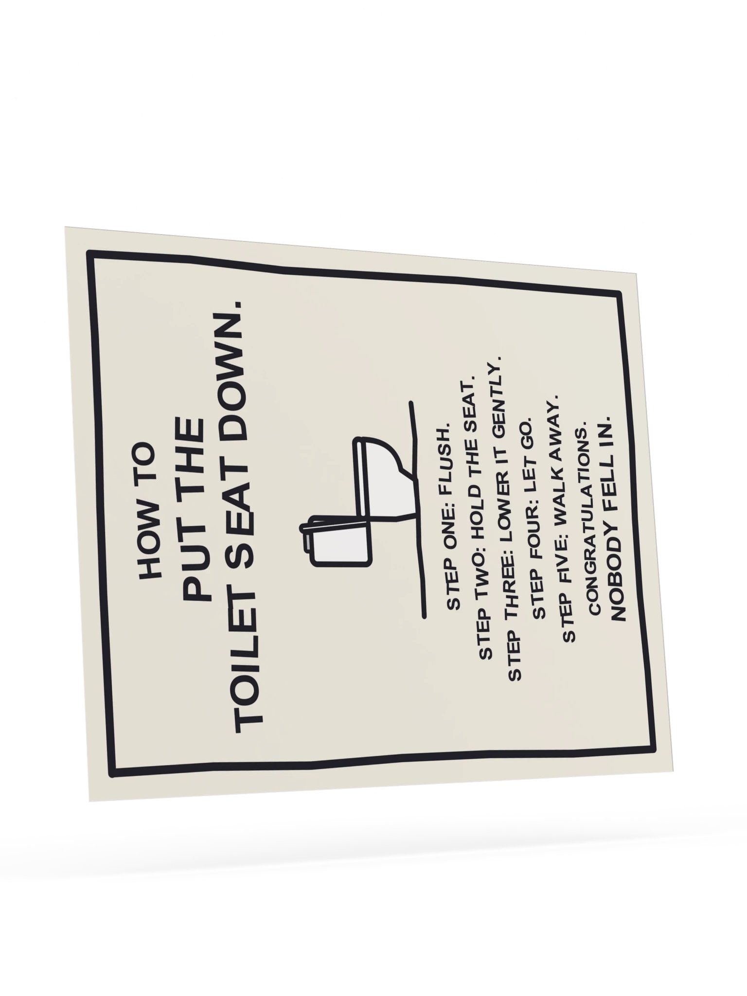 How to Put the Toilet Seat Down (Bathroom Sign) product image (23)