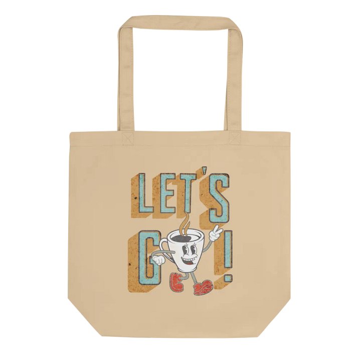 Lets Go Coffee Mascot Eco-Friendly Tote Bag product image (1)
