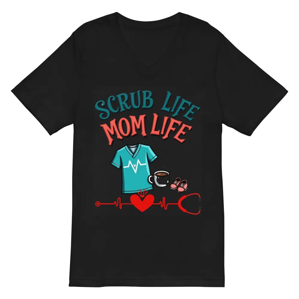 Scrub Life Mom Life V-Neck Tee product image (3)