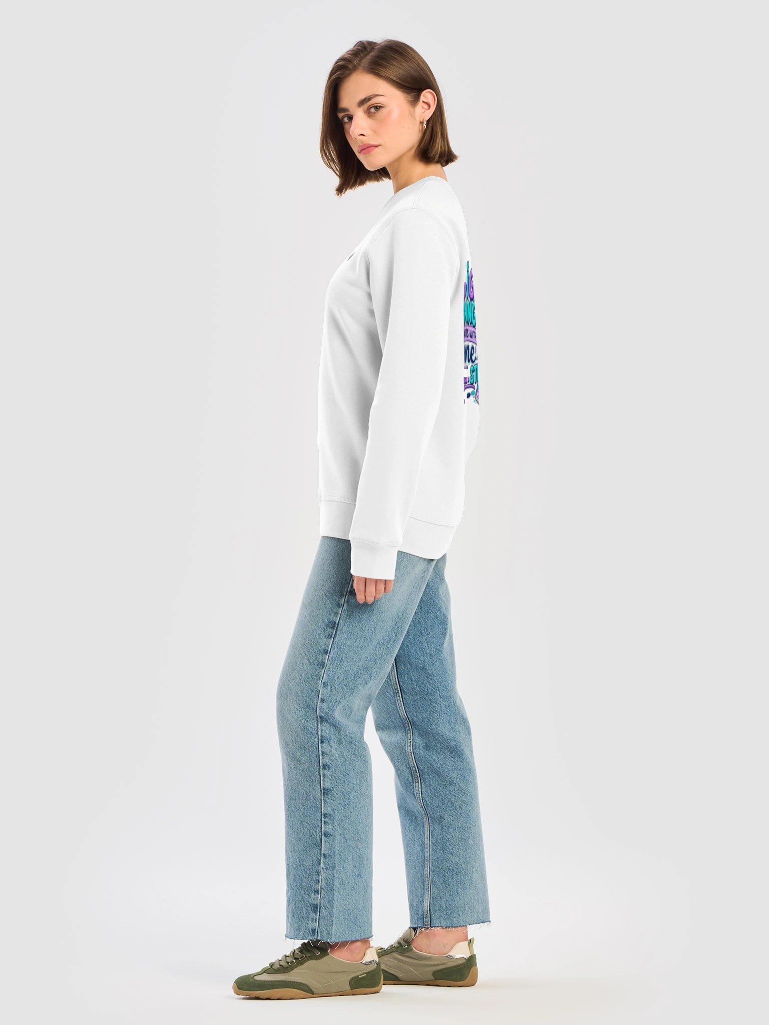 Stanley/Stella Unisex Organic Inspirational Sweatshirt - Big Change Starts With One Small Step. product image (5)