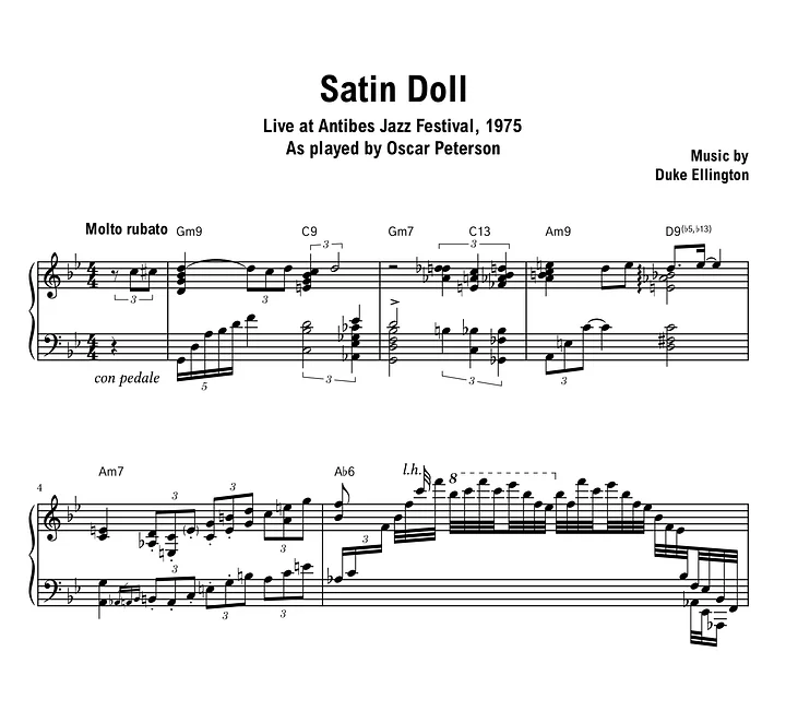 Oscar Peterson - Satin Doll (Antibes Jazz Festival) - Sheet music (PDF) product image (1)