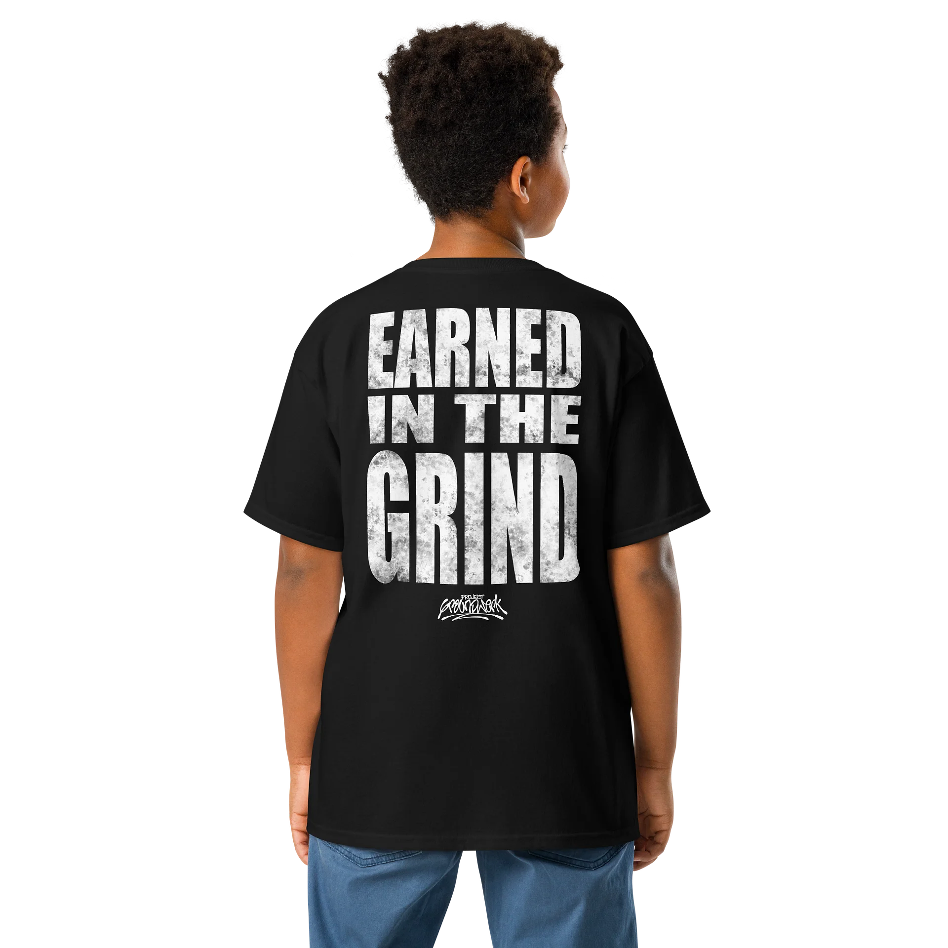 Earned In The Grind Youth Classic (Front/Back) Black Tee product image (4)