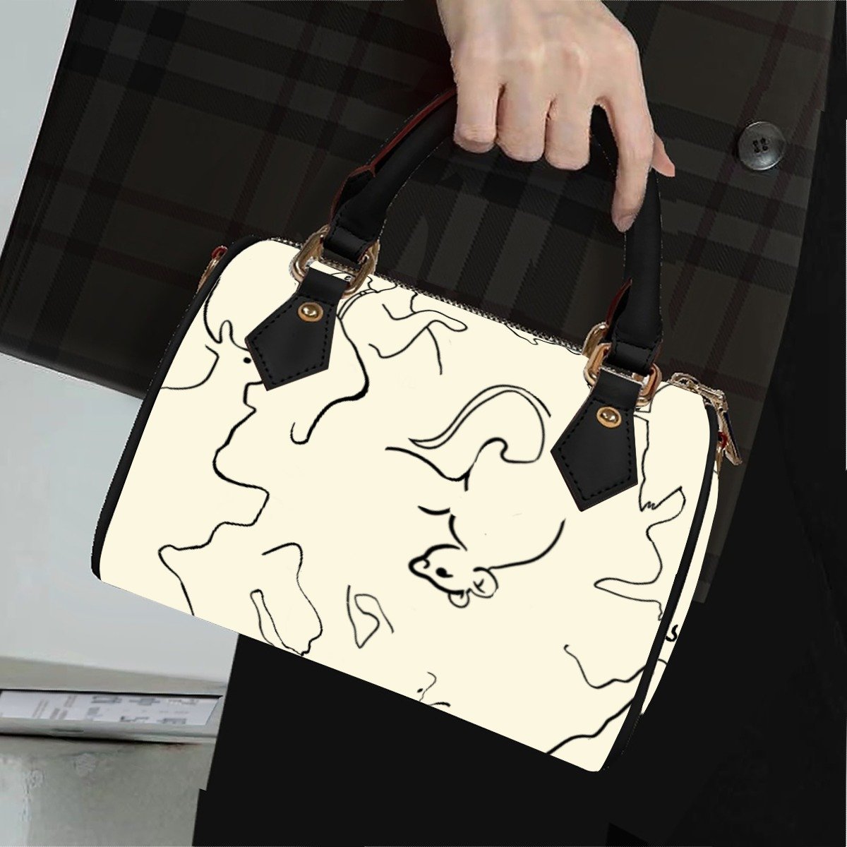 Whimsical Mouse Sketch Handbag product image (1)