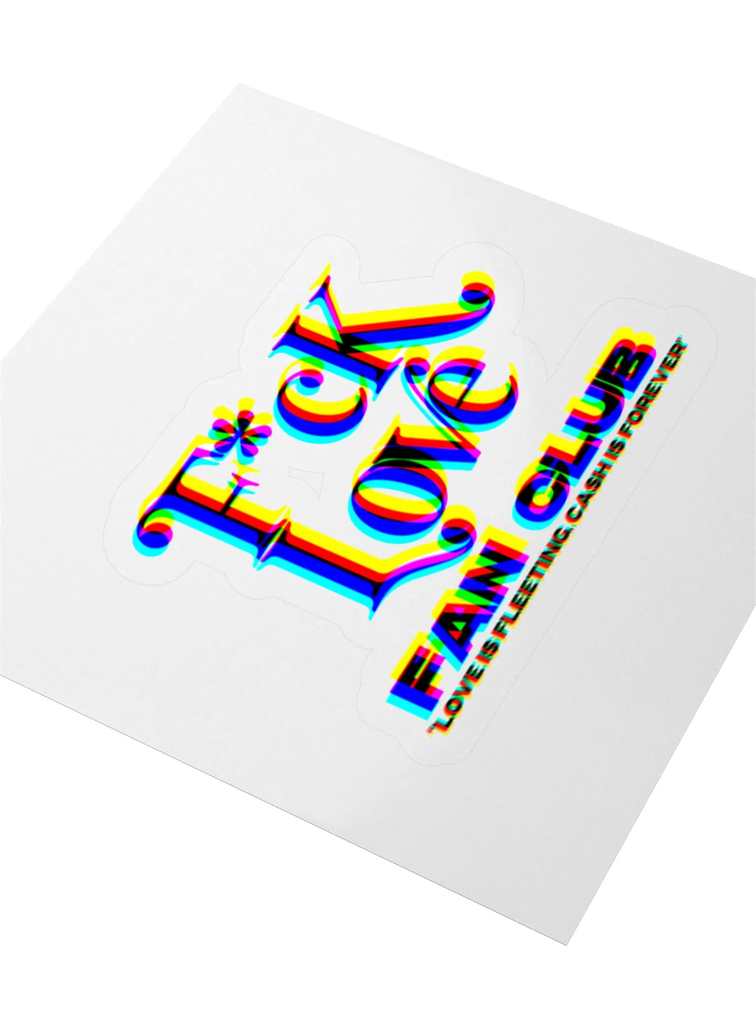 F**K Love Fan Club Kiss Cut Stickers product image (7)