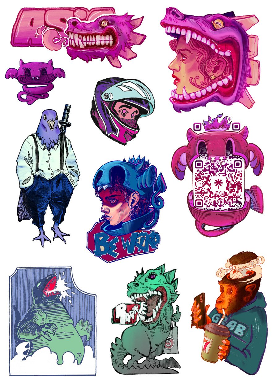 "Asian" 2 stickerset А5 product image (2)