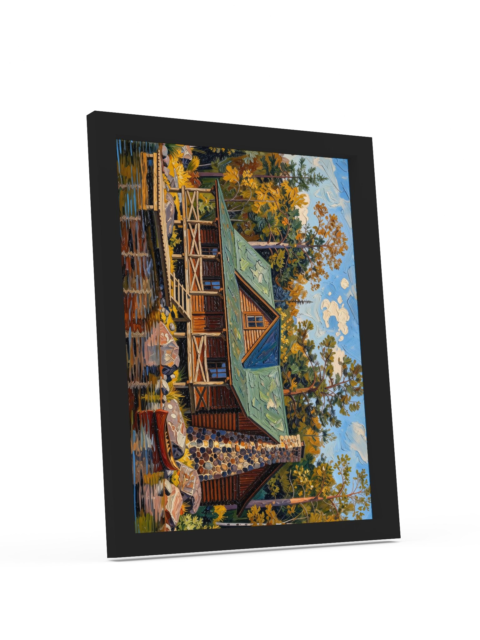 Great Camp on the Lake Framed Print product image (31)