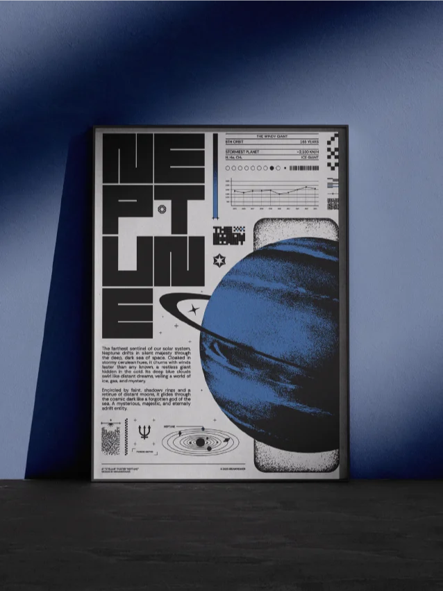 Dominion : Neptune — Bold Brutalist Digital Print for Modern Interior product image (2)