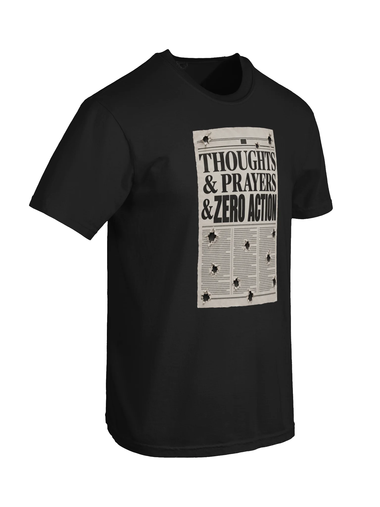 Thoughts & Prayers & Zero Action — Newspaper Tee product image (10)