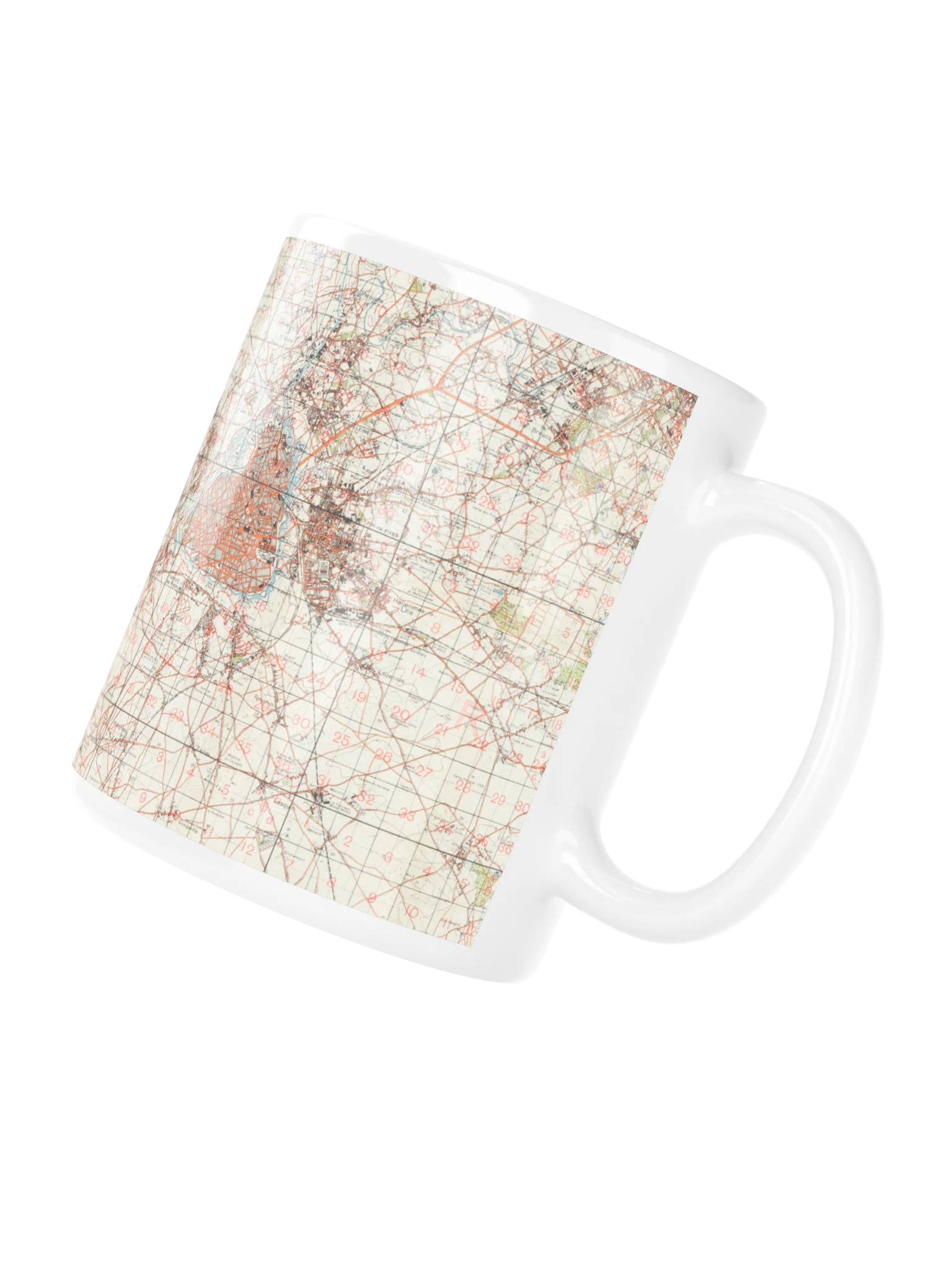 Vintage City Grid Map Mug product image (4)