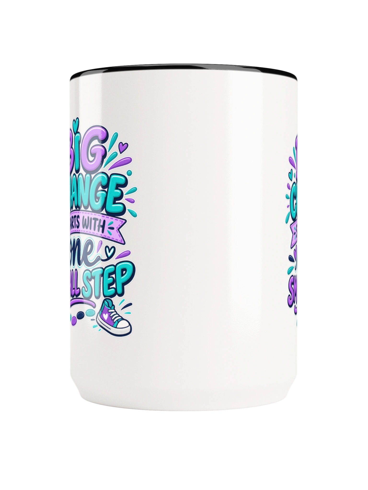15 oz. Inspirational Mug - Big Change Starts With One Step product image (15)