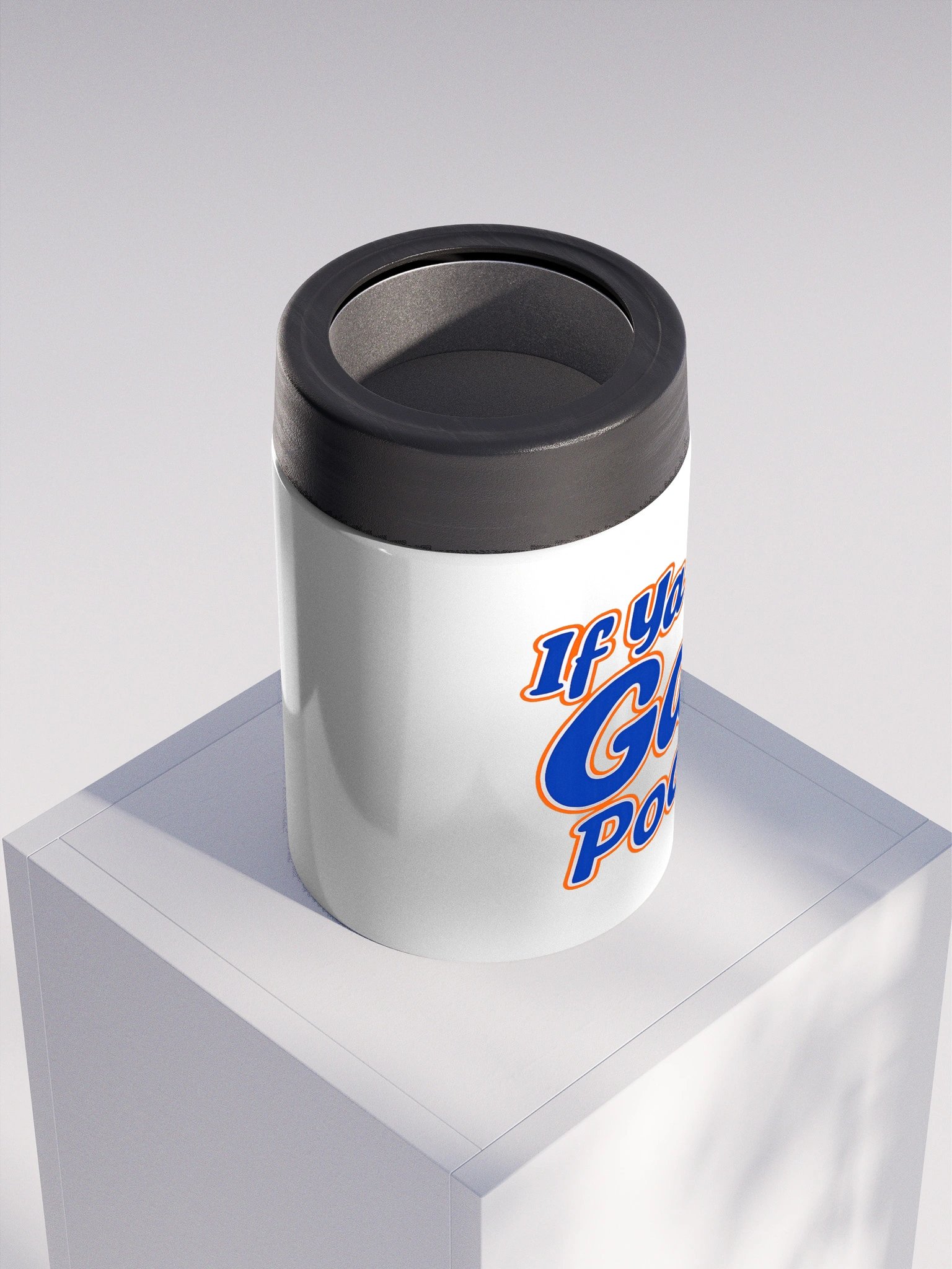 Metal Beer Koozie (Blue Script) product image (4)