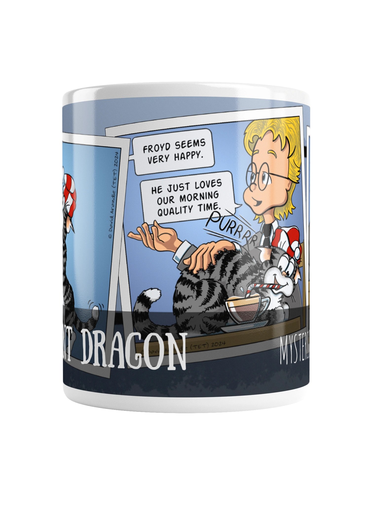 Resident Dragon Comic Mysterious Coffee Thief Three-Panel Mug product image (2)