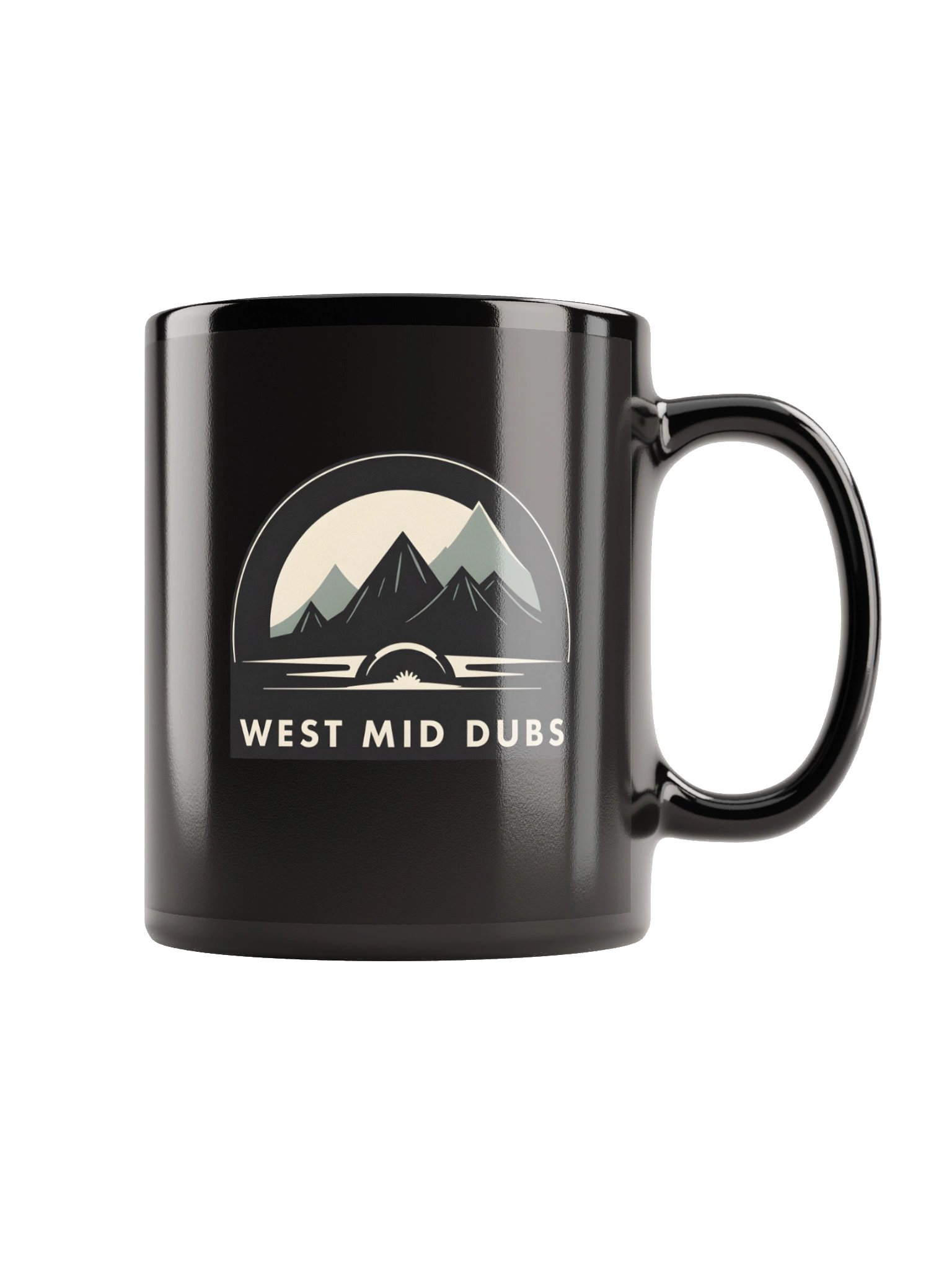 Sunset Mountains Black Glossy Mug product image (1)
