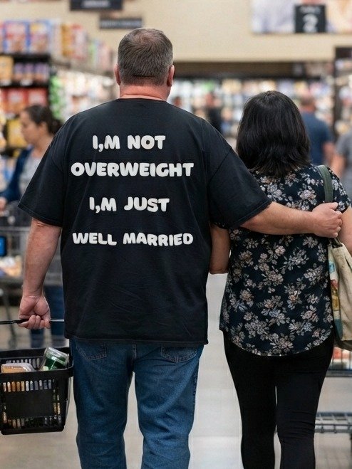 I'm Not Overweight, I'm Just Well Married T-Shirt product image (1)